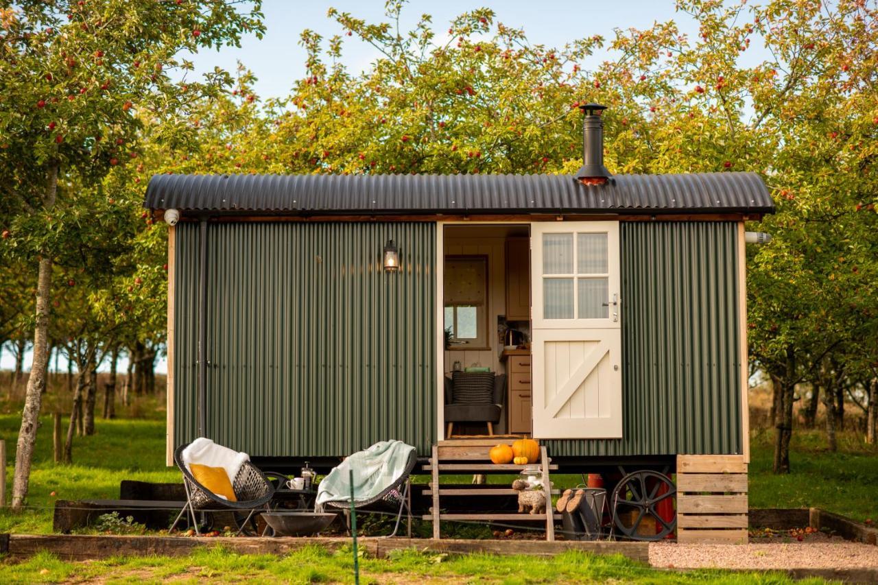 Harrys Hideout - Shepherd'S Huts At Harrys Cottages Pen-y-Clawdd Buitenkant foto